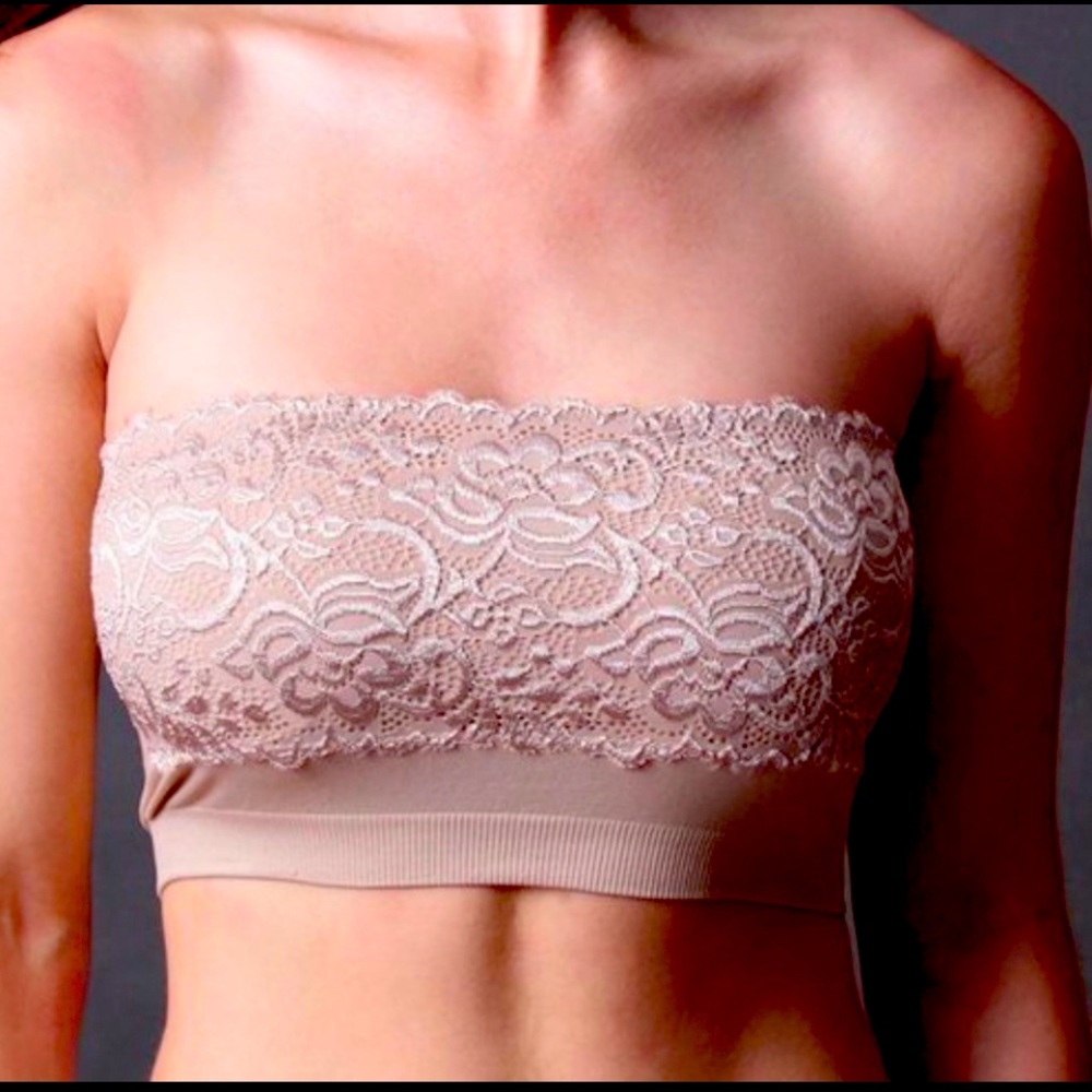 Coobie Bras -Strapless Lace in Nude Black OR White